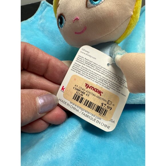 Disney Baby Cinderella Plush Security Blanket Lovey Blue & Pink 14" Soft Cuddly - Picture 5 of 9